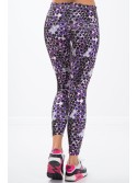 Bunte Sportleggings in geometrischen Formen / Lila H0010 - Online-Shop - Boutique